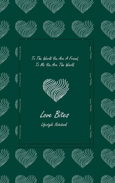 Love Bites Lifestyle Write-in Notebook, Dotted Lines, 288 Pages, Wide Ruled, Size 6 x 9 (A5) Hardcover (Olive Green) - Design - Książki - Blurb - 9781714327584 - 22 lipca 2020