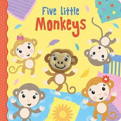 Cover for Jenny Copper · Five Little Monkeys - Finger Puppet Books (Board book) (2019)