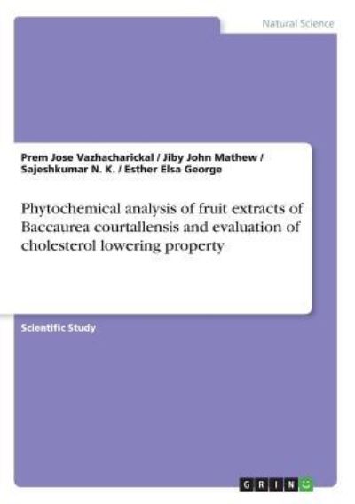 Cover for Vazhacharickal · Phytochemical analysis o (Book)