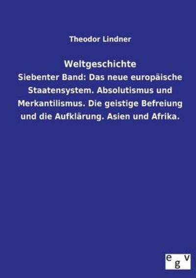 Cover for Theodor Lindner · Weltgeschichte (Taschenbuch) [German edition] (2013)