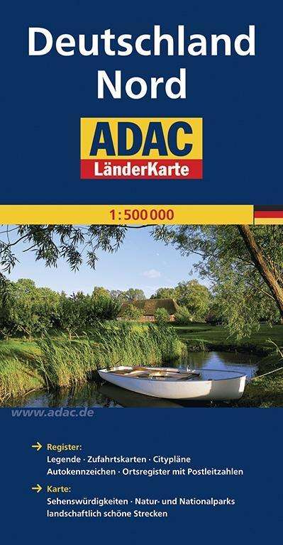 Cover for ADAC Verlag · ADAC LänderKarte: Deutschland Nord (Hardcover Book) (2017)