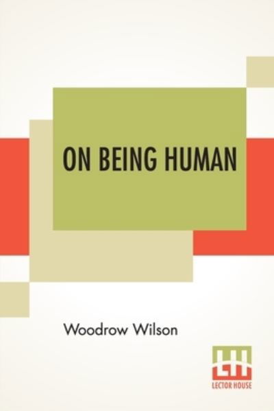 Cover for Woodrow Wilson · On Being Human (Paperback Book) (2020)