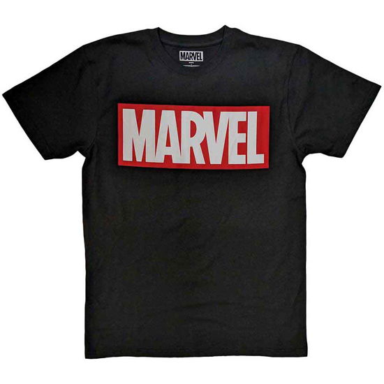 Marvel Comics Unisex T-Shirt: Box Logo - Marvel Comics - Koopwaar - Bravado - 5055979905585 - 