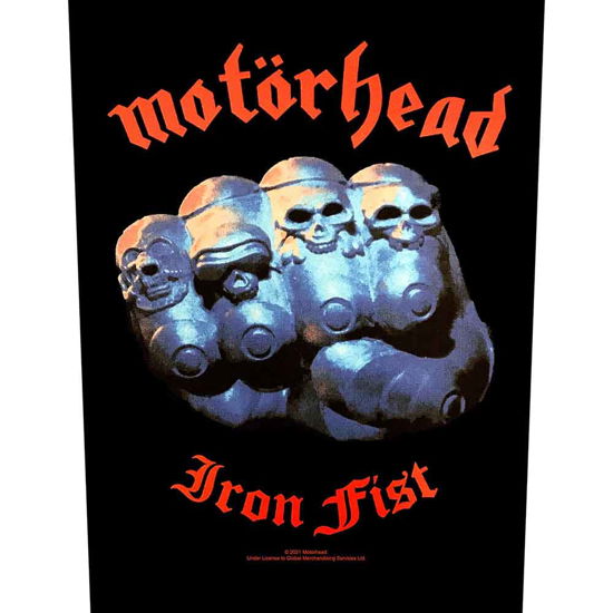 Motorhead Back Patch: Iron Fist 2017 - Motörhead - Produtos -  - 5056365710585 - 