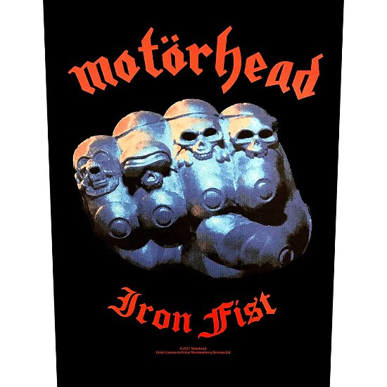 Motorhead Back Patch: Iron Fist 2017 - Motörhead - Merchandise -  - 5056365710585 - 