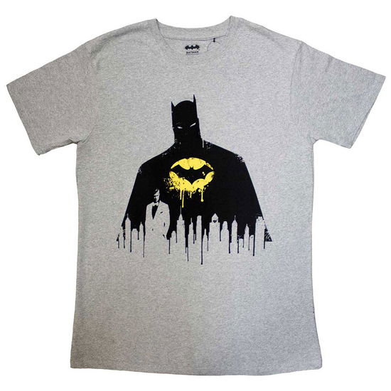 DC Comics Unisex T-Shirt: Batman Silhouette Drip - DC Comics - Merchandise -  - 5056737229585 - January 24, 2024