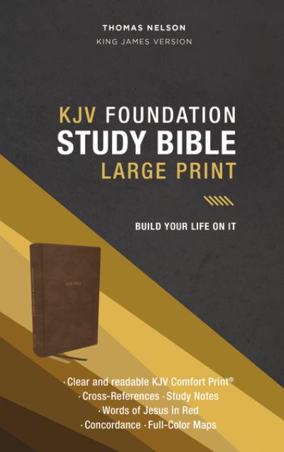 Cover for Thomas Nelson · KJV, Foundation Study Bible, Large Print, Leathersoft, Brown, Red Letter, Comfort Print: Holy Bible, King James Version (Leather Book) (2022)