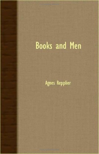 Cover for Agnes Repplier · Books and men (Paperback Book) (2007)