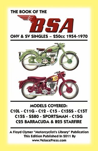 Cover for A. Lupton · Book of the Bsa Ohv &amp; Sv Singles - 250cc 1954-1970 (Paperback Bog) (2011)