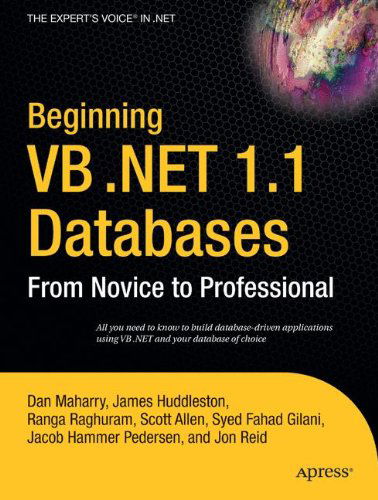 Cover for Dan Maharry · Beginning Vb .net 1.1 Databases: from Novice to Professional (Paperback Book) (2005)