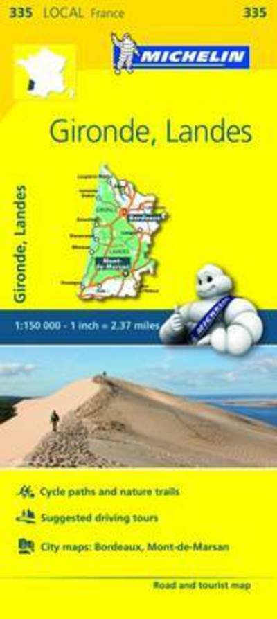 Cover for Michelin · Michelin local Map: France blad 335: Gironde, Landes (Hardcover Book) (2016)