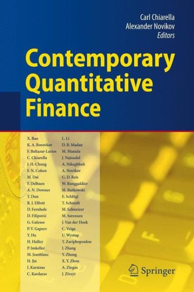 Cover for Carl Chiarella · Contemporary Quantitative Finance: Essays in Honour of Eckhard Platen (Paperback Book) [2010 edition] (2014)