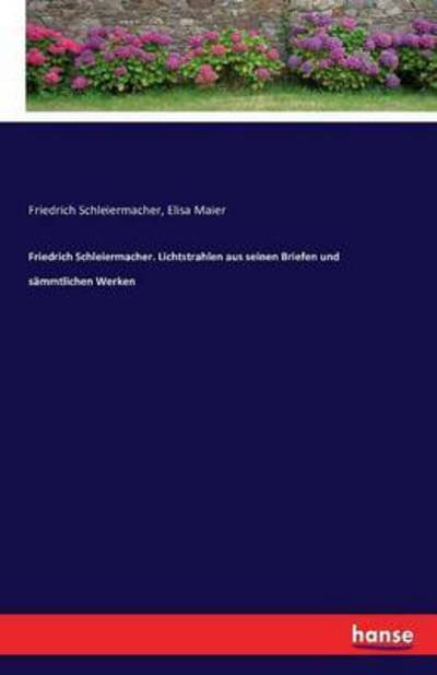 Cover for Schleiermacher · Friedrich Schleiermacher (Bog) (2016)