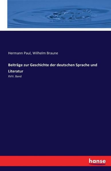 Beiträge zur Geschichte der deutsc - Paul - Books -  - 9783742879585 - September 10, 2016