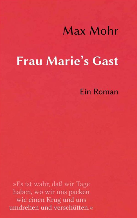Cover for Mohr · Frau Marie's Gast (Bog)