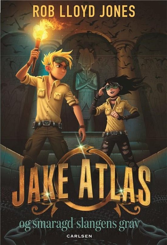 Cover for Rob Lloyd Jones · Jake Atlas og smaragdslangens grav (Indbundet Bog) [1. udgave] (2017)