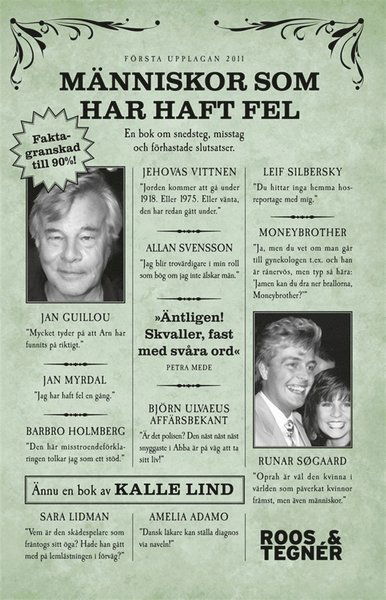 Cover for Kalle Lind · Människor som har haft fel (ePUB) (2013)