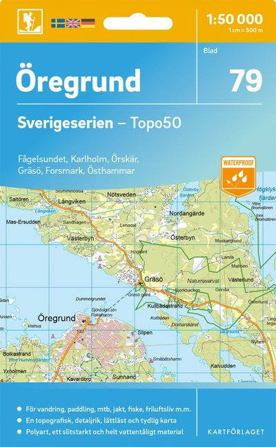 Cover for Oregrund - Sverigeserien Topo50 (Map) (2025)