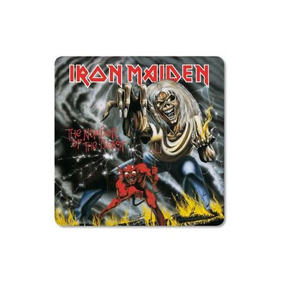 Iron Maiden Number Of The Beast Single Coaster - Iron Maiden - Produtos - IRON MAIDEN - 4039103997586 - 13 de janeiro de 2020