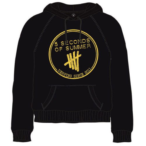 Cover for 5 Seconds of Summer · 5 Seconds Of Summer: Derping Stamp (Felpa Con Cappuccio Unisex Tg. S) (Hoodie) [size S] [Black - Unisex edition]