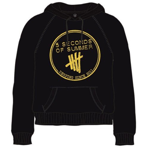 Cover for 5 Seconds of Summer · 5 Seconds Of Summer: Derping Stamp (Felpa Con Cappuccio Unisex Tg. S) (Hoodie) [size S] [Black - Unisex edition]