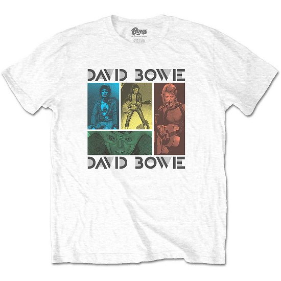 David Bowie Unisex T-Shirt: Mick Rock Photo Collage - David Bowie - Merchandise -  - 5056368697586 - 