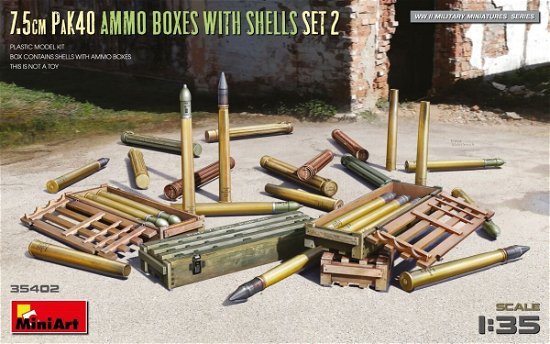 Cover for MiniArt · MiniArt - 1/35 7.5cm Pak40 Ammo Boxes With Shells Set 2 (5/23) * (Leksaker)