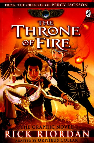 Cover for Rick Riordan · The Throne of Fire: The Graphic Novel (The Kane Chronicles Book 2) - Kane Chronicles Graphic Novels (Pocketbok) (2015)
