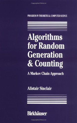 Cover for A. Sinclair · Algorithms for Random Generation and Counting: a Markov Chain Approach - Progress in Theoretical Computer Science (Innbunden bok) (1993)