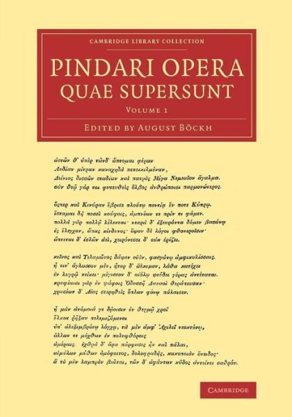 Pindari opera quae supersunt - Pindari opera quae supersunt 2 Volume Set - Pindar - Books - Cambridge University Press - 9781108063586 - October 31, 2013