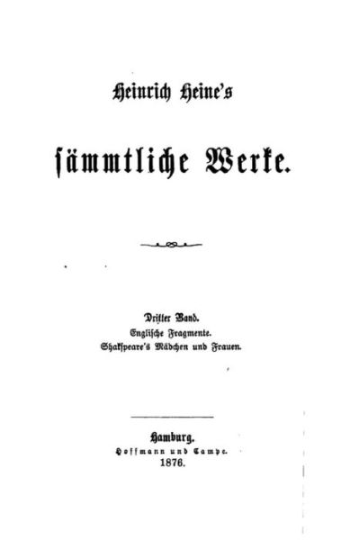 Cover for Heinrich Heine · Sammtliche Werke (Paperback Bog) (2016)