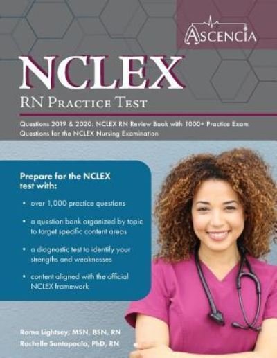 Cover for Ascencia Nursing Exam Prep Team · NCLEX-RN Practice Test Questions 2019 And 2020 (Pocketbok) (2019)