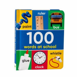 Cover for Little Grasshopper Books · 100 Words at School (Book &amp; Downloadable App!) (Kartongbok) (2020)