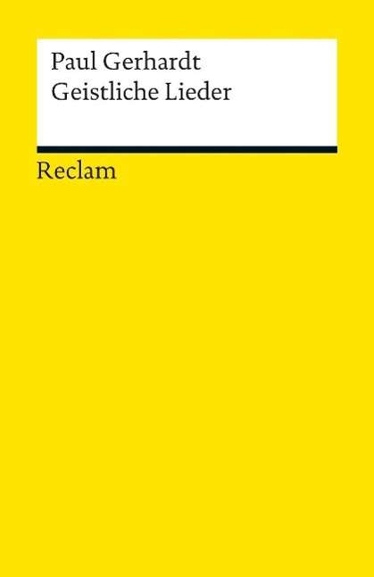 Reclam UB 19058 Gerhardt.Geistl.Lieder - Paul Gerhardt - Books -  - 9783150190586 - 