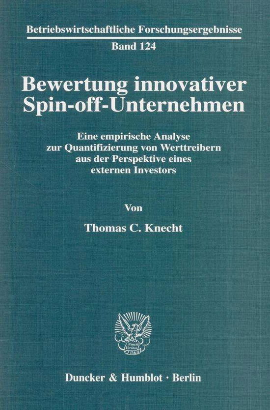 Cover for Knecht · Bewertung innovativer Spin-off-U (Buch) (2003)