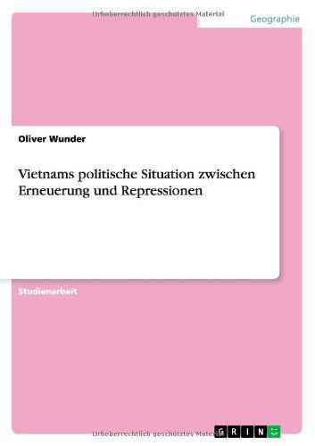Cover for Wunder · Vietnams politische Situation zw (Book) [German edition] (2011)