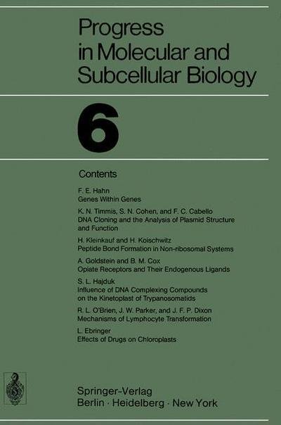 Cover for F C Cabello · Progress in Molecular and Subcellular Biology - Progress in Molecular and Subcellular Biology (Taschenbuch) [Softcover reprint of the original 1st ed. 1978 edition] (2011)