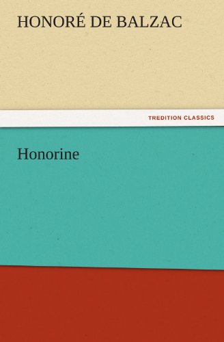 Cover for Honoré De Balzac · Honorine (Tredition Classics) (Pocketbok) (2011)