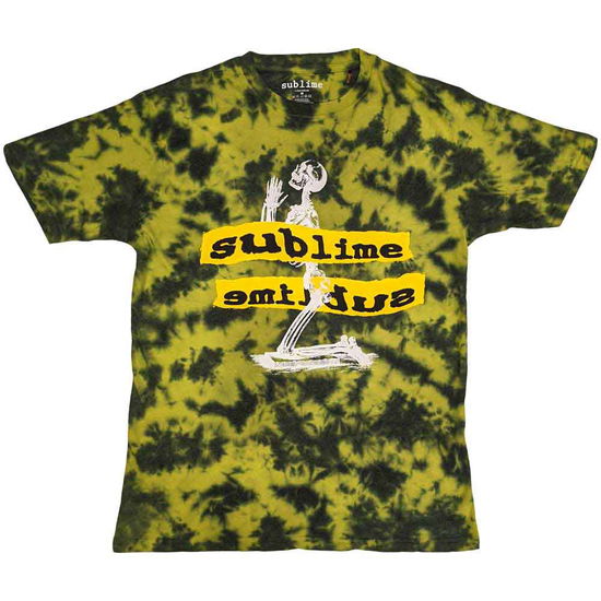 Cover for Sublime · Sublime Unisex T-Shirt: Praying Skeleton (Yellow) (Wash Collection) (T-shirt)