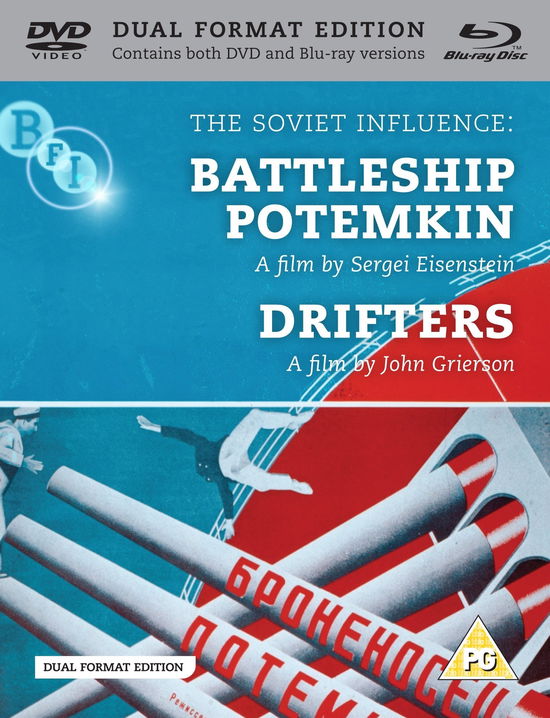 Cover for The Soviet Influence - Battles · Battleship Potemkin + Drifters Dual Format (Blu-ray) (2012)