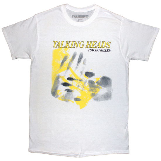 Cover for Talking Heads · Talking Heads Unisex T-Shirt: Psycho Killer Hands (White) (T-shirt) [size S] (2024)