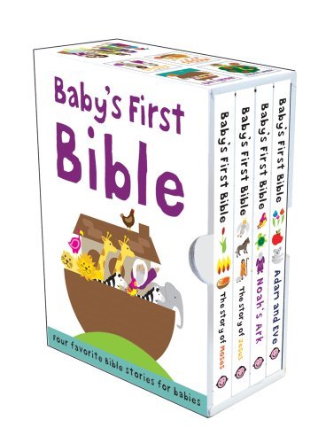 Cover for Roger Priddy · Baby's First Bible Boxed Set: The Story of Moses, The Story of Jesus, Noah's Ark, and Adam and Eve - Bible Stories (Book pack) [Box Brdbk edition] (2012)