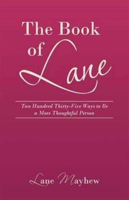 Cover for Lane Mayhew · The Book of Lane (Paperback Book) (2016)