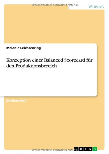 Cover for Leichsenring · Konzeption einer Balanced (Book) [German edition] (2011)