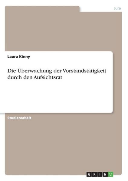 Cover for Kinny · Die Überwachung der Vorstandstäti (Bok)