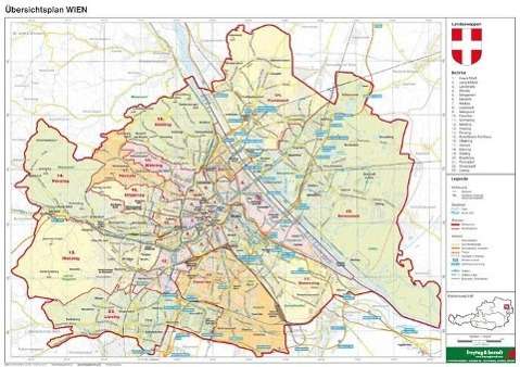 Cover for Freytag-Berndt · Vienna Political Map Unfolded 1:85.000 (Map) (2014)