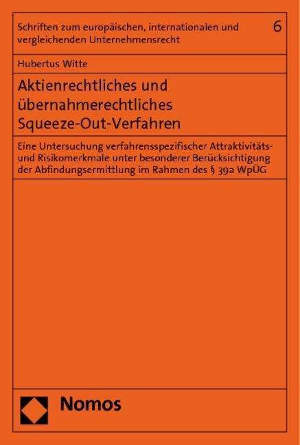 Cover for Witte · Aktienrechtliches und übernahmere (Book) (2011)