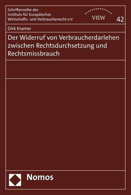 Cover for Kramer · Der Widerruf von Verbraucherdarl (Bog) (2020)