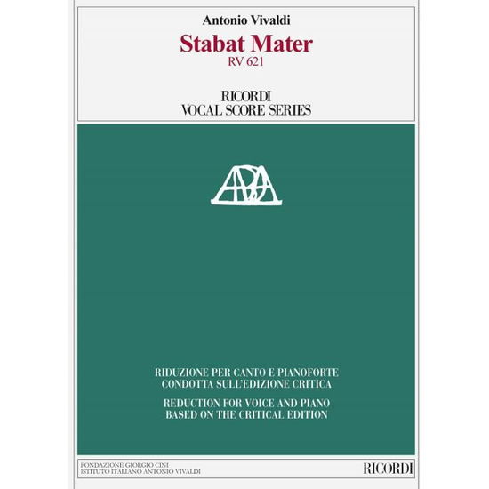 Stabat Mater RV 621 - Antonio Vivaldi - Livres - Ricordi BMG - 9788881920587 - 1 décembre 2019