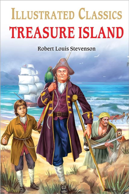 Cover for Wonder House Books · Treasure Island : llustrated Children Classic: English Novel With Review Questions (Hardcover Book) (2025)